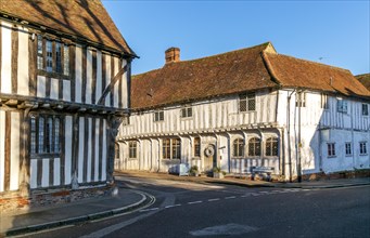 Historic attractive timber framed buildings in Lavenham