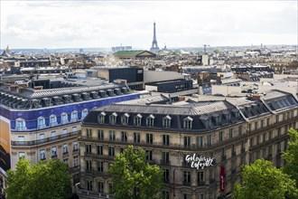 View of Galeries Lafayette and Eiffel Tower
