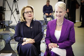 (L-R) Svenja Schulze, Federal Minister for Economic Cooperation and Development, and Cindy McCain,