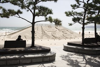Sand sculpture for the World Expo 2030 in Busan