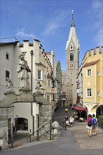 Street and Romanesque Saint Michael