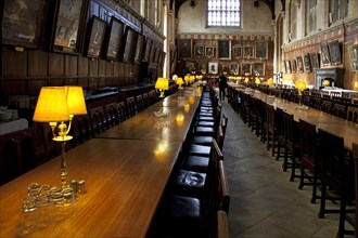 Interior of the Great hall at Christ Church College of the Oxford University