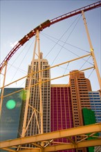 Roller coaster at New York New York hotel in Las Vegas