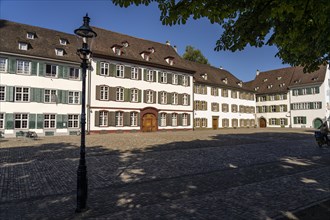 Cathedral houses on Muensterplatz in Basel