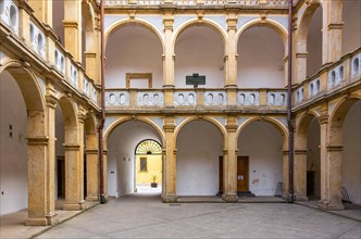 Inner courtyard of Wallenstein's Castle on Wallenstein Square