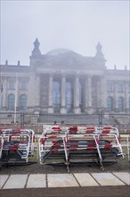 Barrier fence in front of Reichstag building