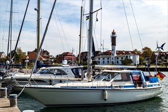 Sailing yachts in the harbour of Timmendorf
