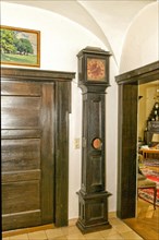 Grandfather clock in the hallway