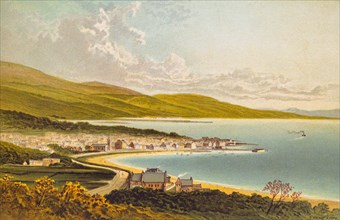 Small town Largs at the Firth of Clyde
