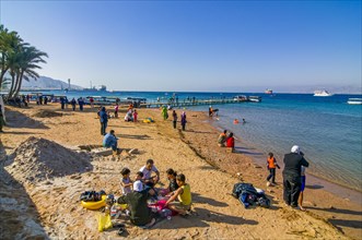 Bay at Aqaba with sand beach