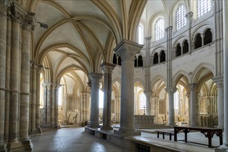 Vezelay labelled les Plus Beaux Villages de France. Architectural details of gothic choir of Basilica St Mary Magdalene.Unesco World heritage. Morvan regional natural park. Via Lemovicensis way to San...