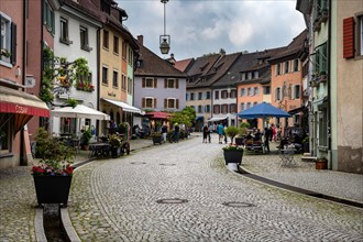 Pedestrian zone in the old town of Staufen