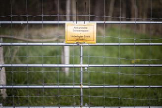 Protective fence against the spread of African swine fever