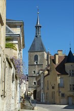 Avallon. Clock tower and gateway. Yonne department. Morvan regional nature park. Bourgone Franche Comte. France