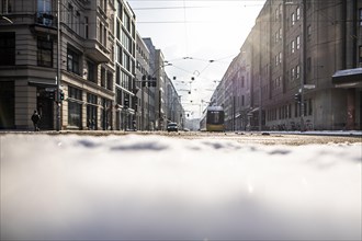 City traffic in winter in Berlin