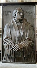 Bronze relief Martin Luther by the artist Georg Wrba