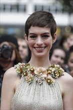 Anne Hathaway attends the European Premiere of The Dark Knight Rises on 18.07.2012 at Leicester Square