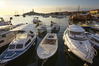Boats in the harbour of Rovinj