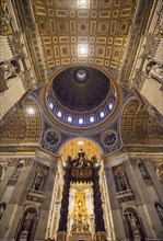 Inside Basilica of Saint Peter with Sunlight in Rome