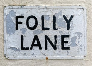 Street sign for Folly Lane