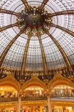 Glass dome in the Galeries Lafayette flagship shop