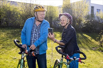 Subject: Pensioners with mountain bikes