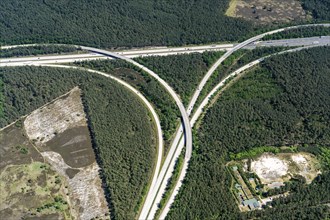 Aerial view of the Walsrode motorway junction