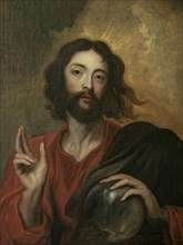 Painting Christ as Salvator Mundi