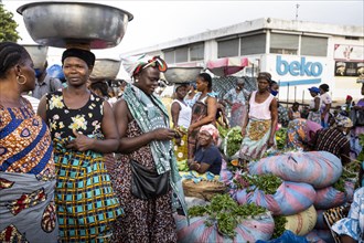 Women at the vegetable market of Lome