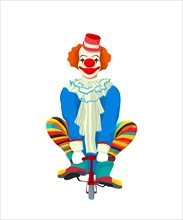 Clown on a bicycle