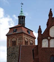 Detail of St John's Church and market tower