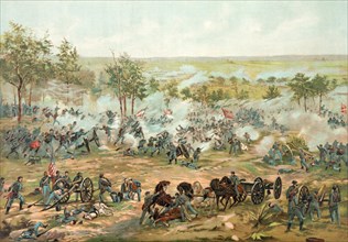 The Battle of Gettysburg took place from 1 to 3 July 1863 near the small town of Gettysburg in Pennsylvania a few kilometres north of the Maryland border during the War of Secession