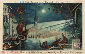 Electric lighting of Venice in honour of the imperial couple