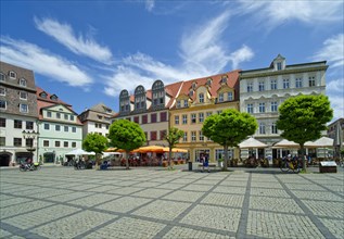 Historic market square with town houses