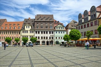 Historic market square with town houses
