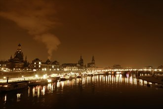 Dresden on a winter evening