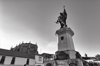 Statue of Hernan Cortes in his birthplace