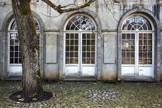 Detail of an outbuilding in the Annevoie castle garden