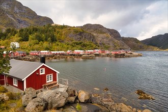 Red fishermen's huts in the open-air museum