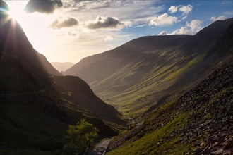 Honister Pass at sunset