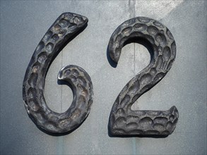 House number plate