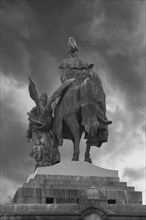 Kaiser Wilhelm Monument at the German Corner with Rainy Sky
