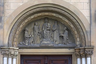 Relief on the main portal of the Kastorkirche