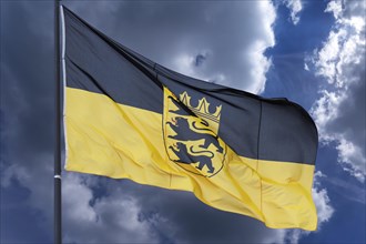 Waving flag of Baden-Württemberg