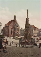 The Beautiful Fountain and Church of Our Lady in Nuremberg
