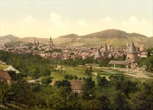 View of Goslar in the Harz Mountains