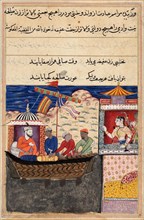 The merchant Mansur embarks on a sea voyage and leaves his woman behind