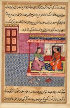 The pious man's woman offers her lover the seven-coloured bird to eat