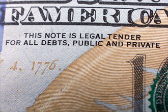 The fragment of 100 dollar bill