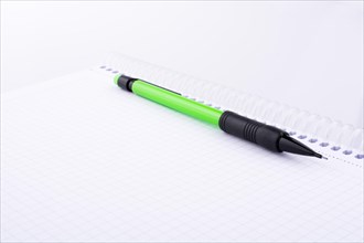 Mechanical pencil of various color on white background